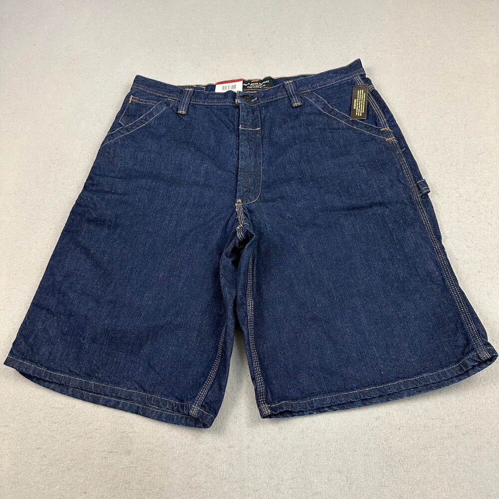 Polo Jeans Co Shorts Men 38 Blue Canton Carpenter Denim Y2K Deadstock Hip Hop